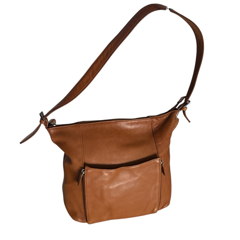 St john bay cowhide  leather hobo buckle  bag with organizer BY)